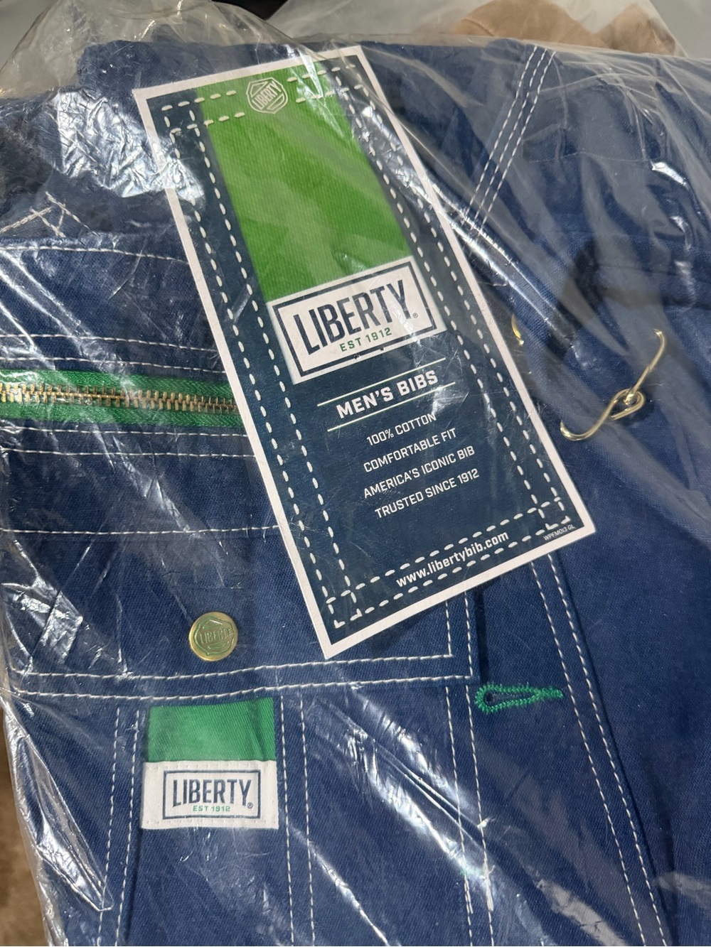 Liberty Men's Navy Jacket with Green Accents